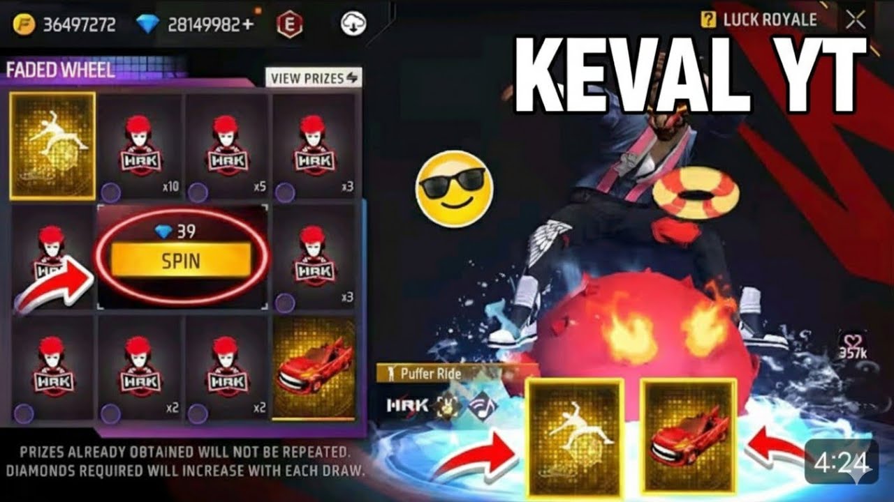 NEW FADED WEEL EMOT UNLOCK 🔓 / FREE MAIN MILA ?? /PUFER RIDE FREEZE EMOT 😶‍🌫️