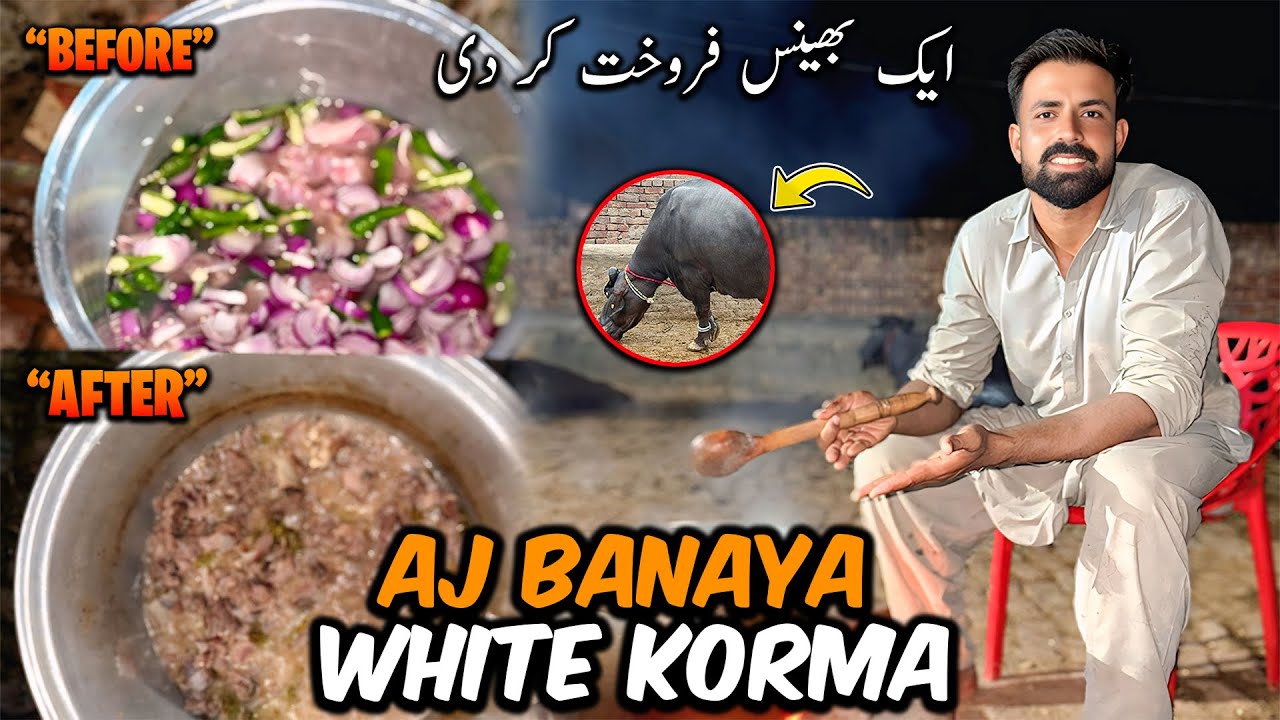 Aj Banaya White Korma 😋 Barish me Bura Haal Ho Gaya | آج ایک بھینس فروخت کر دی