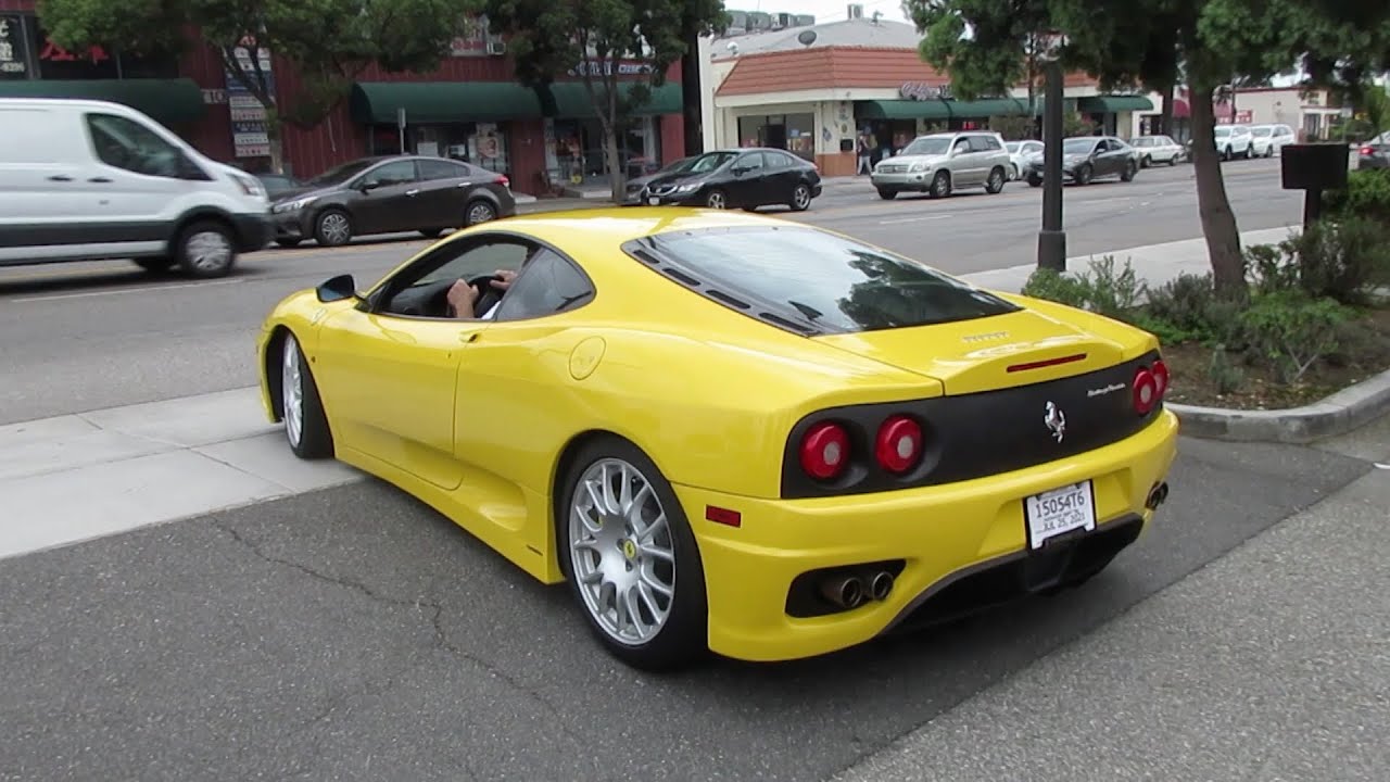 Yellow Ferrari 360 Challenge Stradale (w/ startup)