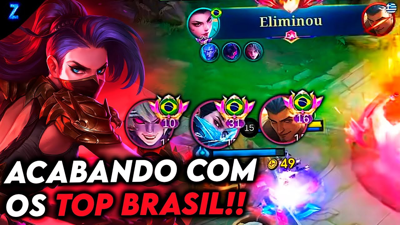 UMA LUTA E VIRAMOS A BRIGA CONTRA OS TOP BR! - HANABI GAMEPLAY | Mobile Legends