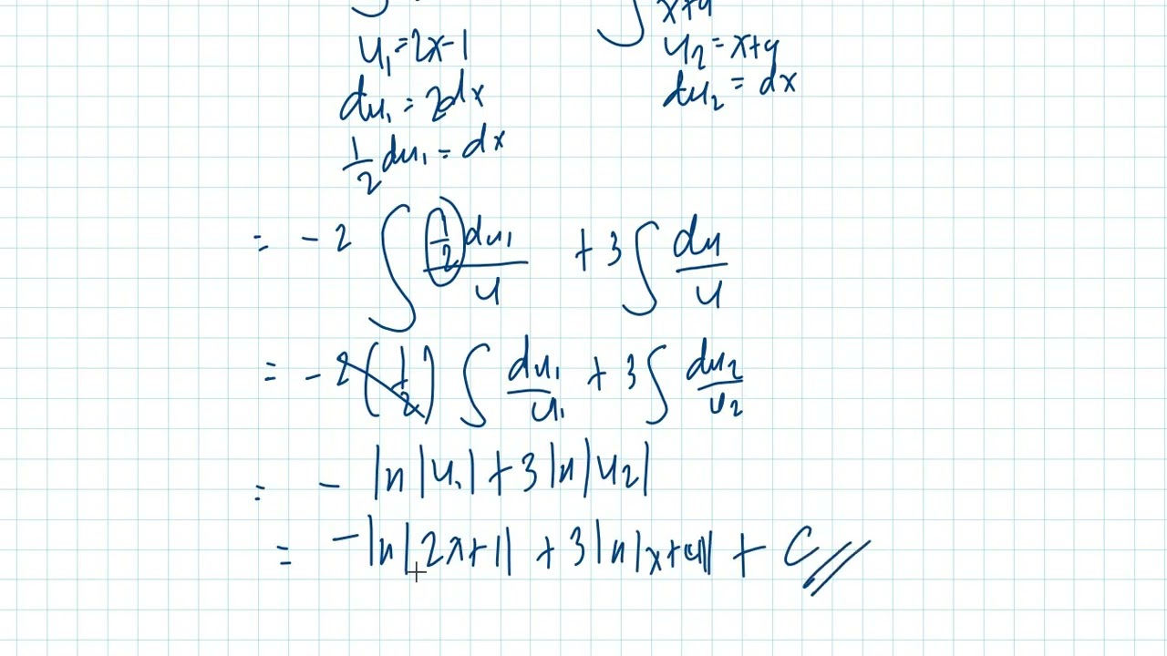 Integration by Partial Fractions Focusing on Cases 1-3