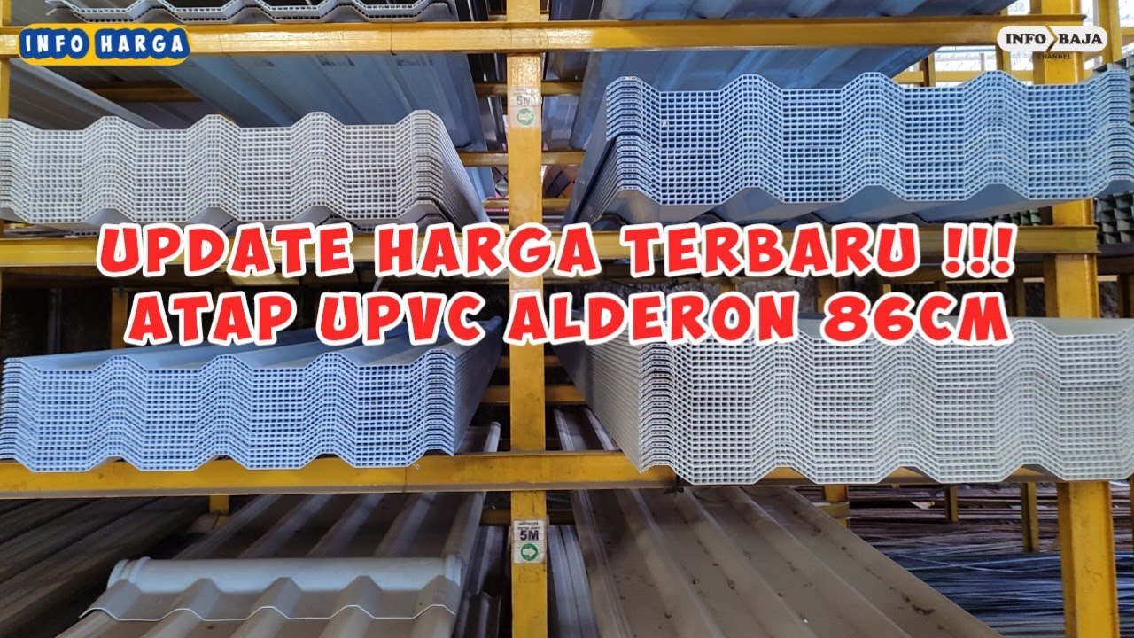 Harga atap upvc alderon twin wall 86cm terbaru!!