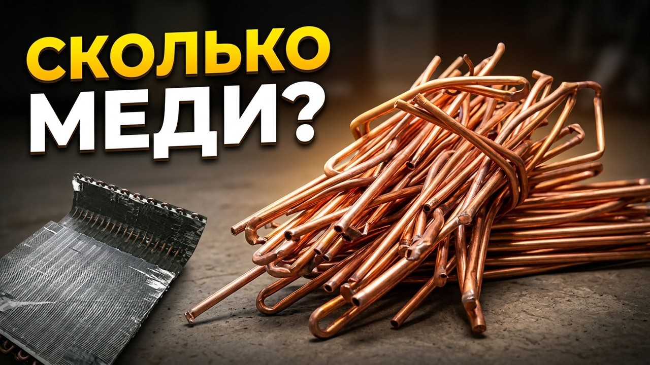 Распил. Сколько меди в кондиционере (теплообменник наружного блока)