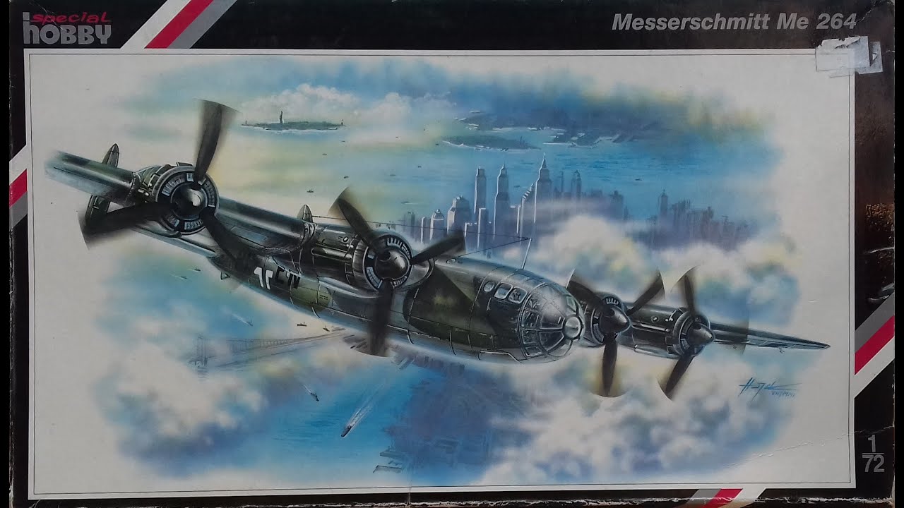 WHATS IN THE BOX. SPECIAL HOBBY SH72025 1/72; MESSERSCHMITT ME 264 AMERIKA BOMBER. KIT REVIEW No 116
