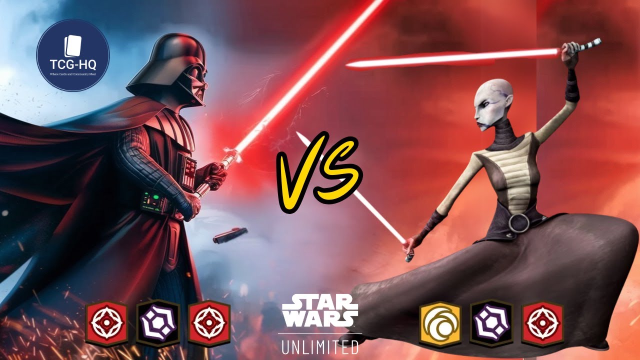 Aggression Darth Vader v Aggression Asajj Ventress | Star Wars Unlimited Gameplay