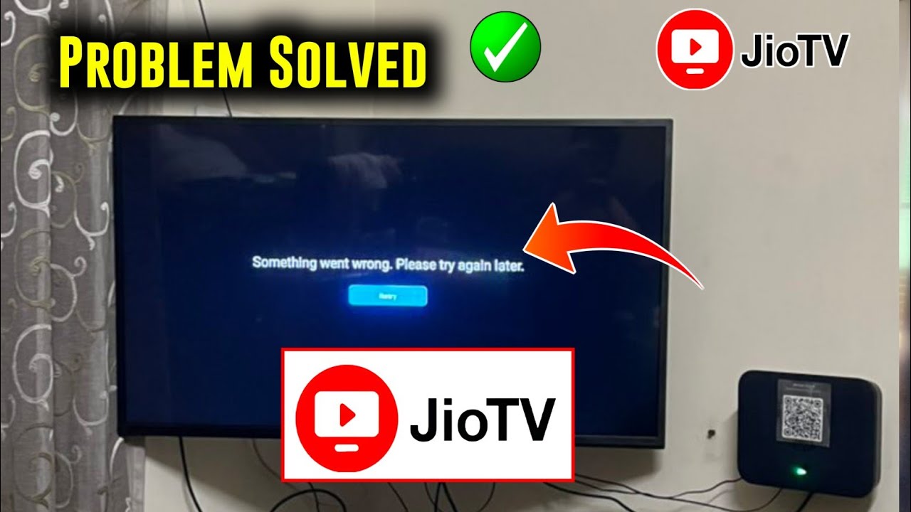 Jio tv something went wrong | Jio tv not working | Jio tv something went wrong please try again