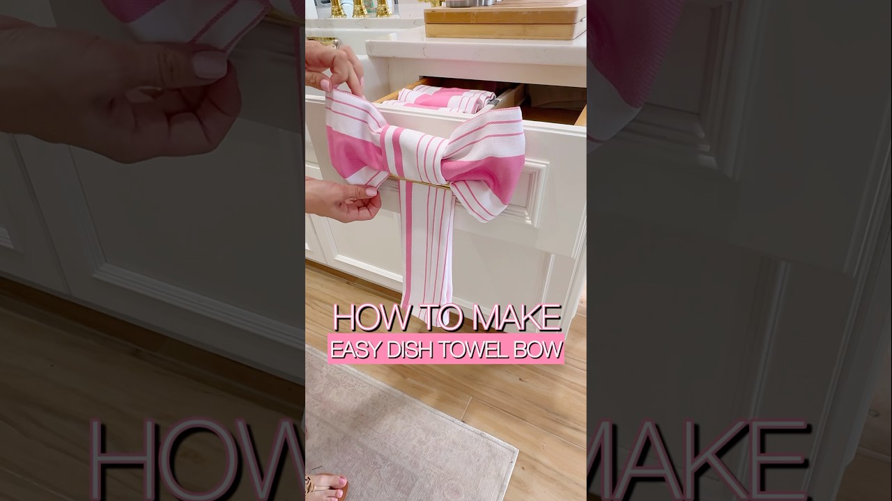 🎀 DIY Dish Towel Bow: Transform Your Kitchen with This Adorable and Easy Craft! 🍽️
