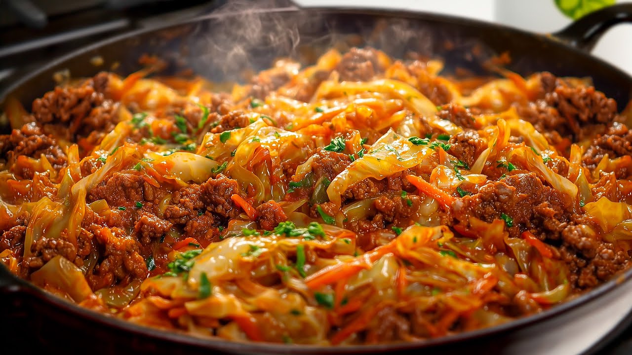 Я готовлю это, когда у меня есть капуста и говяжий фарш — это ОЧЕНЬ вкусно!