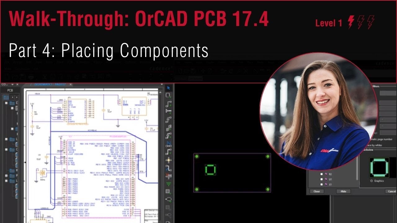 How to Place Components in OrCAD PCB Editor 17.4