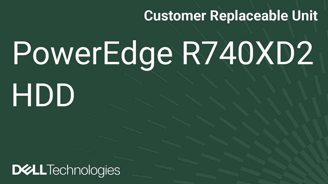 Dell PowerEdge R740XD2: Remove/Install HDD and Carrier from Bay 2