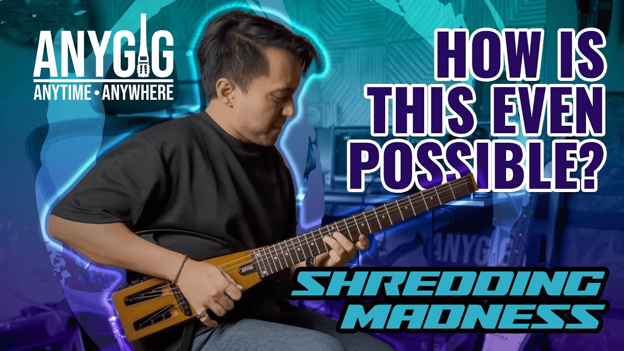 SHREDDING on the Anygig Travel Guitar!