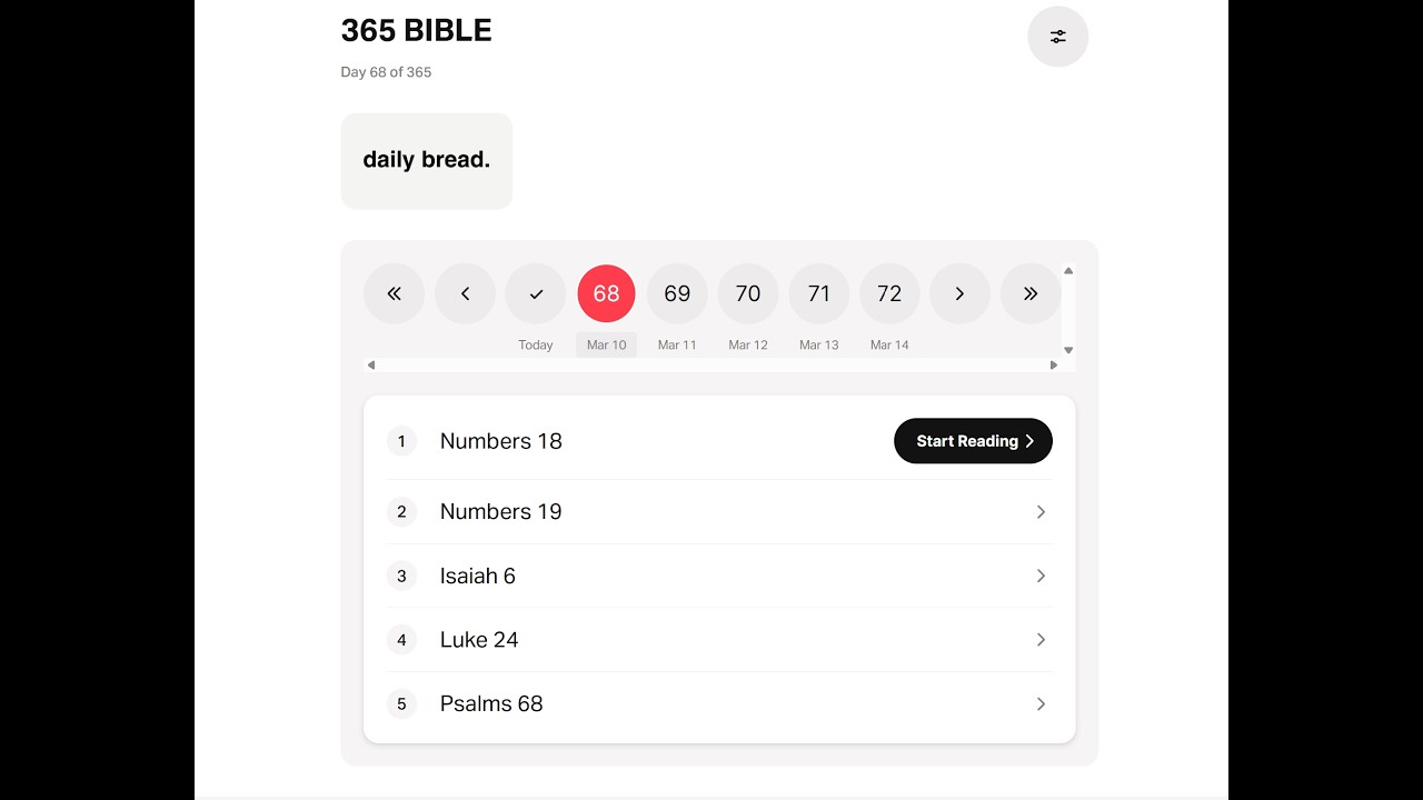 356 Day Bible Plan - Day 68