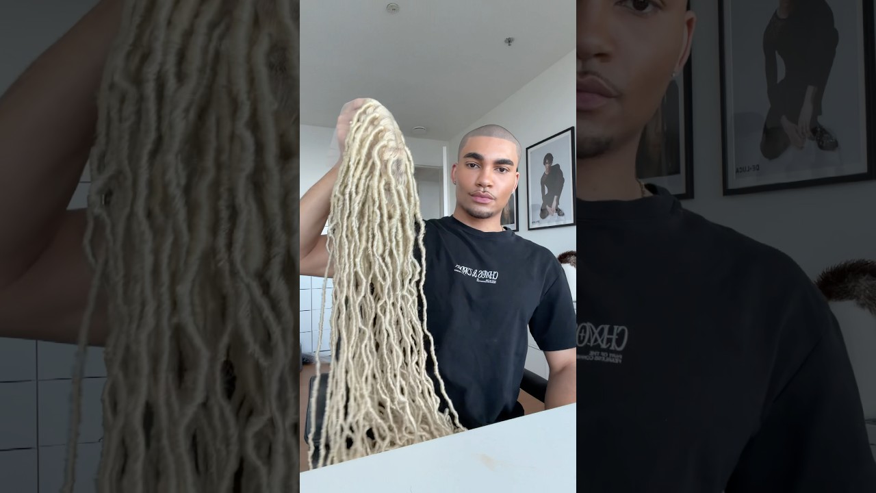 I TRIED ON A 40 INCH BLONDE FAUX LOCS WIG 😱🔥 step by step full lace wig install tutorial