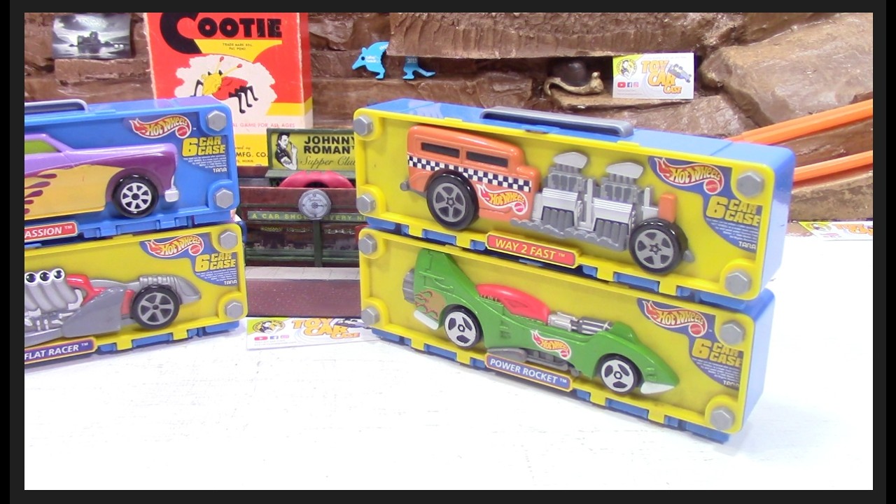 1715 1998 6 машинок Hot Wheels в формованном кейсе для переноски, кейс для игрушечных машинок