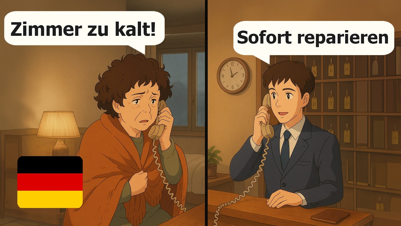 10 коротких немецких диалогов для начинающих | В отеле (А1-А2)