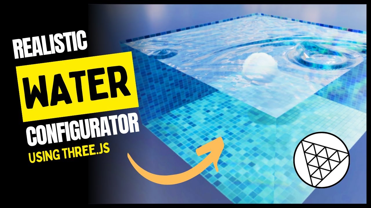 Threejs Water with caustics underwater and droplets using react three fiber