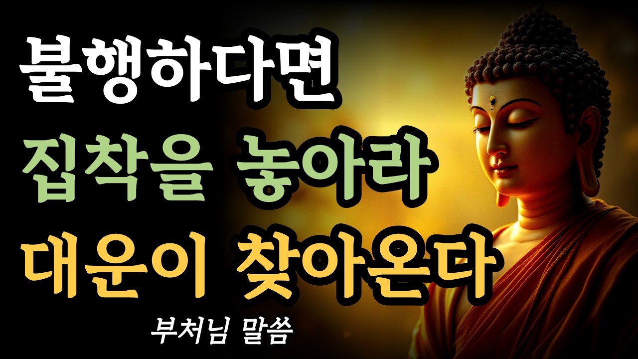 집착을 놓는 순간 '대운' 이 찾아옵니다ㅣ금강경ㅣ부처님 말씀ㅣ불교 명언