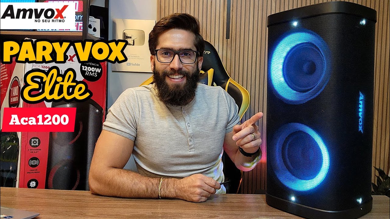 AGORA SIM! 😱 AMVOX PARTY VOX ELITE ACA1200: Essa caixa de som TÁ LINDA DEMAIS.. COMPLETASSA!