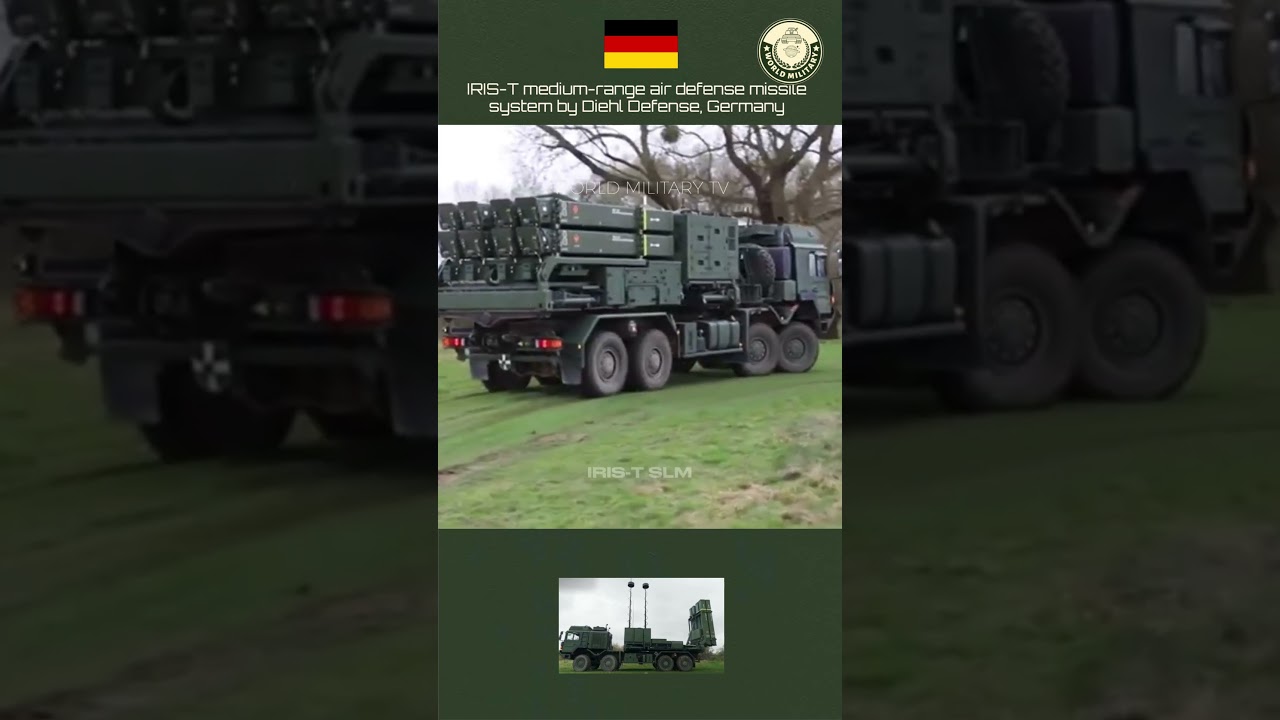 IRIS-T medium-range air defense missile system by Diehl Defense, Germany