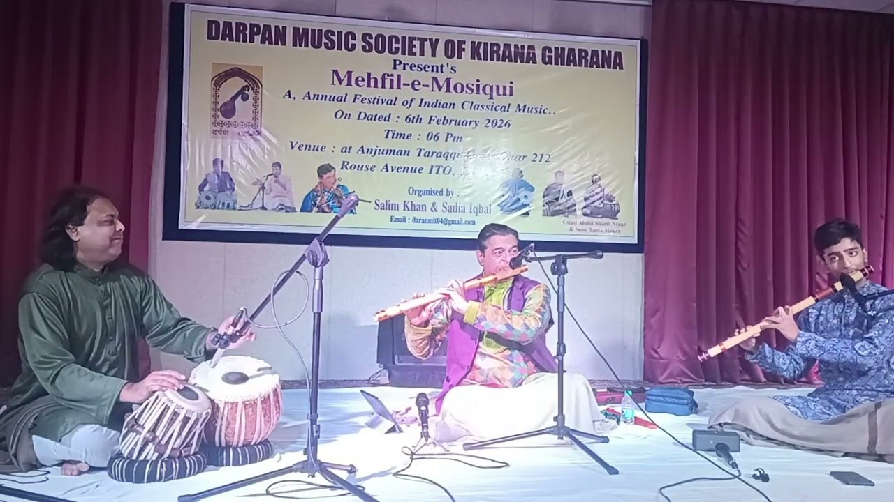 Pt.. Chetan Joshi. & Aajney Joshi flute  Ustad RafiUddin sabri on Tabla