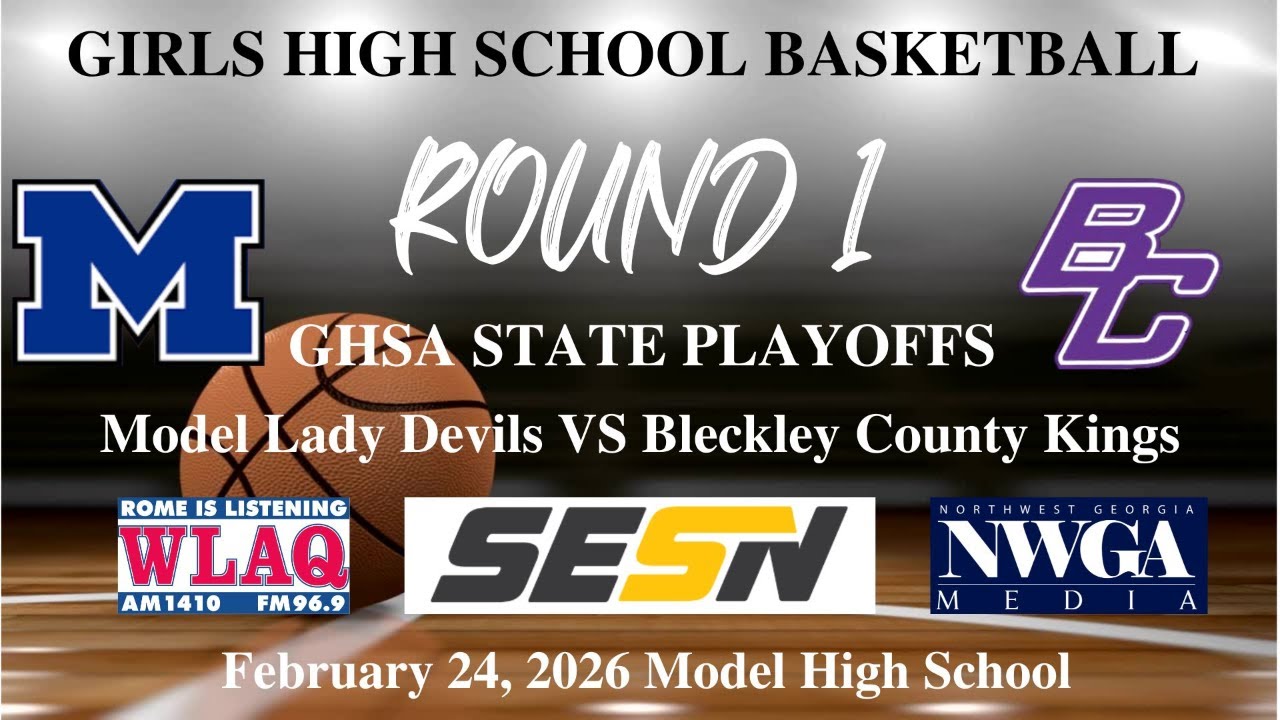 Model vs Bleckley County | GHSA Girls B-Ball Playoffs Round 1 | Feb 24