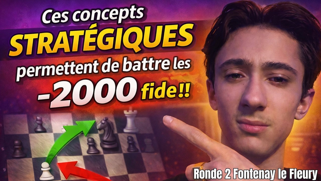 Ces concepts STRATÉGIQUES permettent de battre les -2000 fide !! | Ronde 2 Fontenay