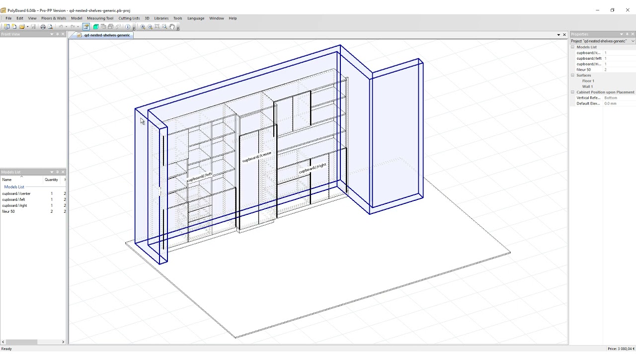 Polyboard cutting list export