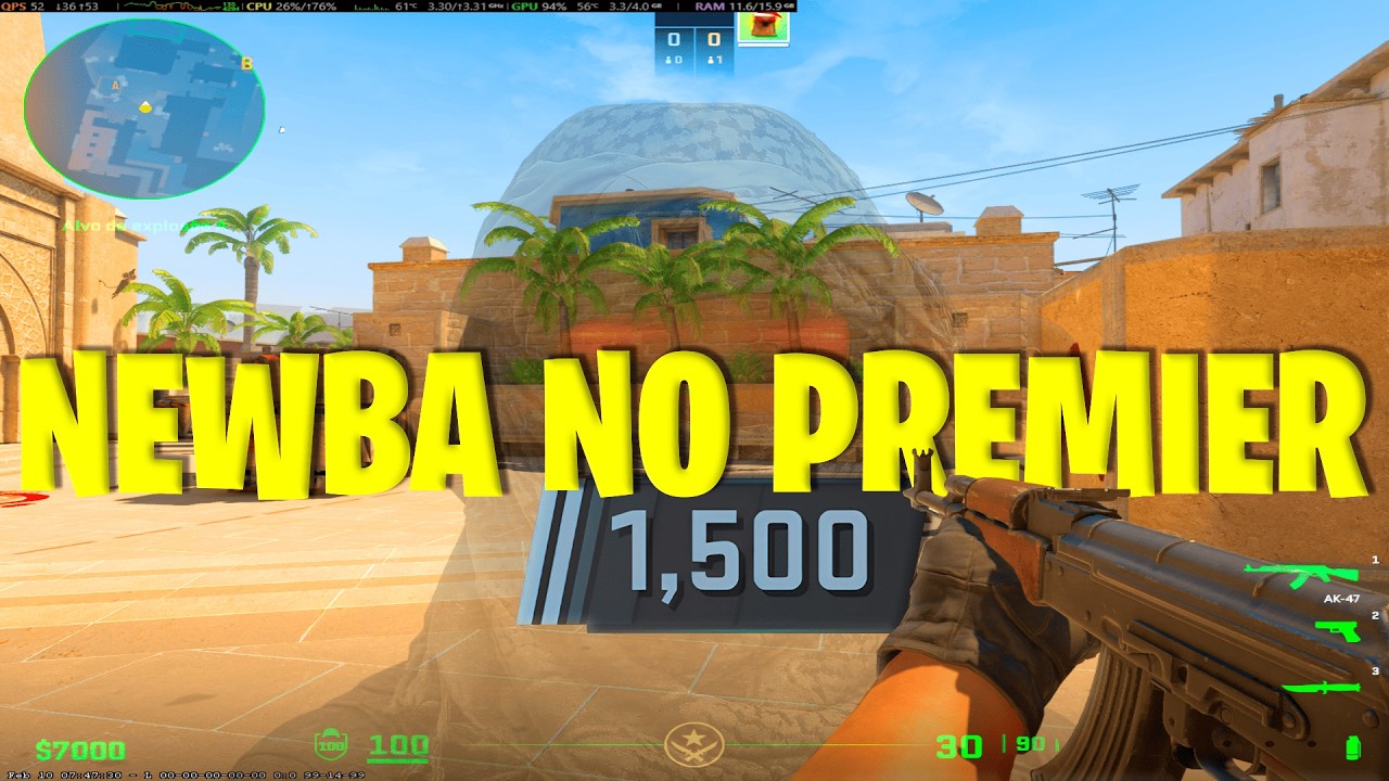 SUBINDO PREMIER DE 1000 PONTOS NO MEU PC FRACO 🔥