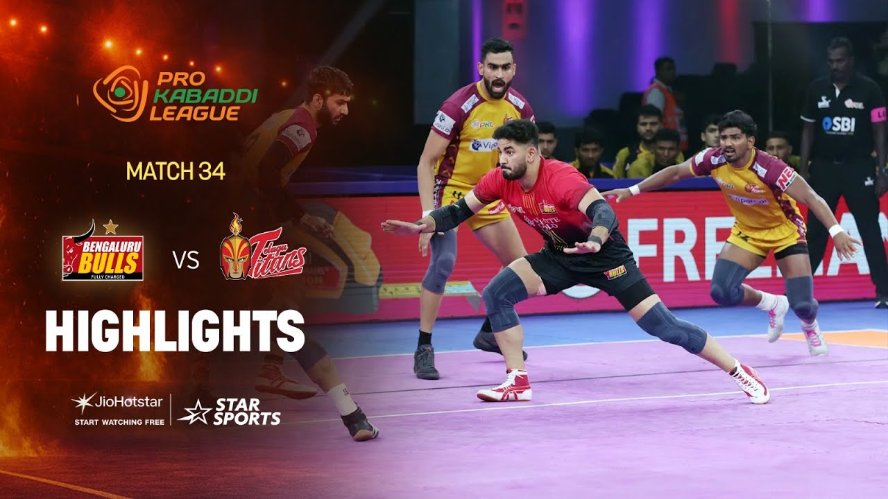 Edge-of-Seat Finish in Southern Derby Bengaluru Bulls Beat Telugu Titans | HIGHLIGHTS | #PKL12