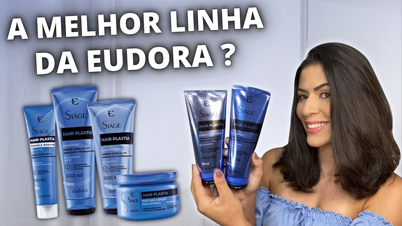 TESTEI LINHA HAIR PLASTIA EUDORA - RESENHA COMPLETA | Larisse Gama