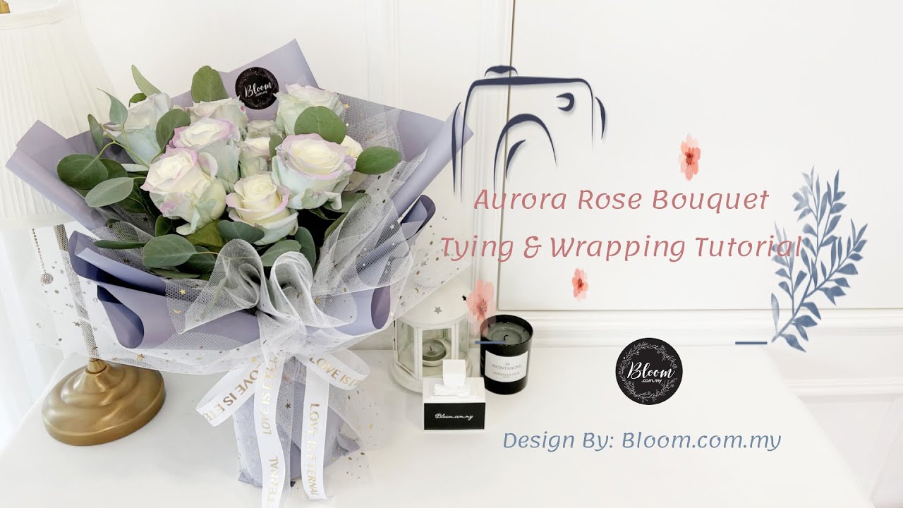 Aurora Rose Bouquet Tying & Wrapping Tutorial | Flower Bouquet Ideas & Technique | 螺旋花腳手綁花束 - 极光玫瑰花束