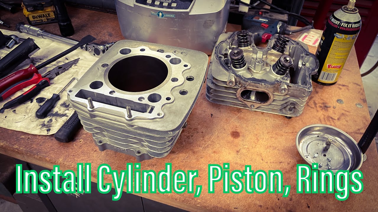 Honda XR650L Rebuild Part 2 - Install Cylinder, Piston, Rings