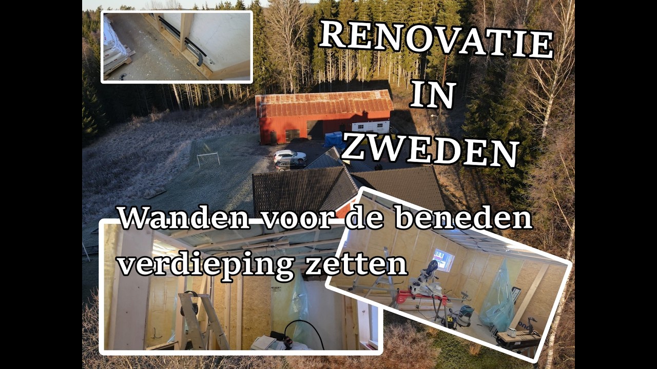 RENOVATIE IN ZWEDEN: De wanden beneden zetten