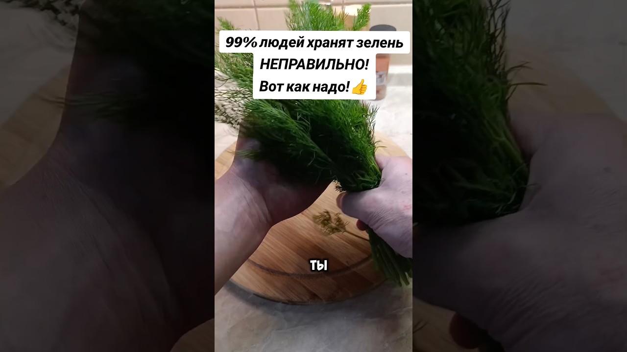 99% людей хранят зелень НЕПРАВИЛЬНО! Вот как надо! #лайфхак #полезныесоветы #способ #зелень