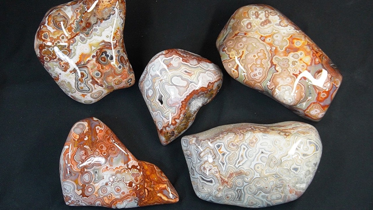 My Finest Agates - 5 of the Best Crazy Lace Agates Anywhere!