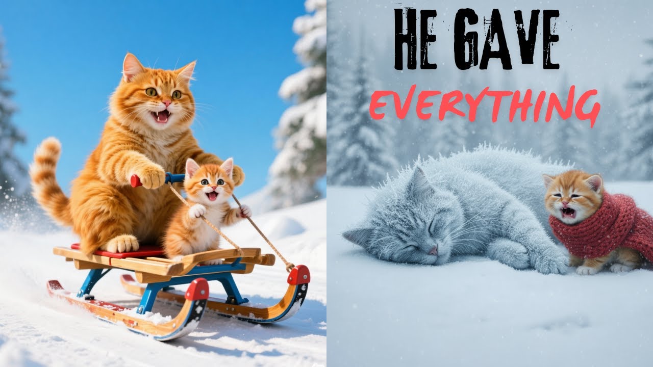 Dad gave his last bit of WARMTH to save his son... 🧣💔 😿