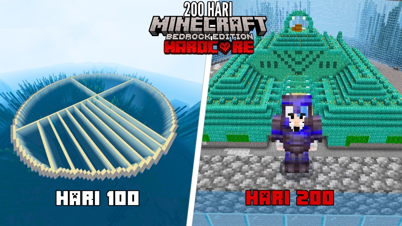 Aku Bertahan Hidup 200 Hari Di Minecraft Bedrock Edition HardCore