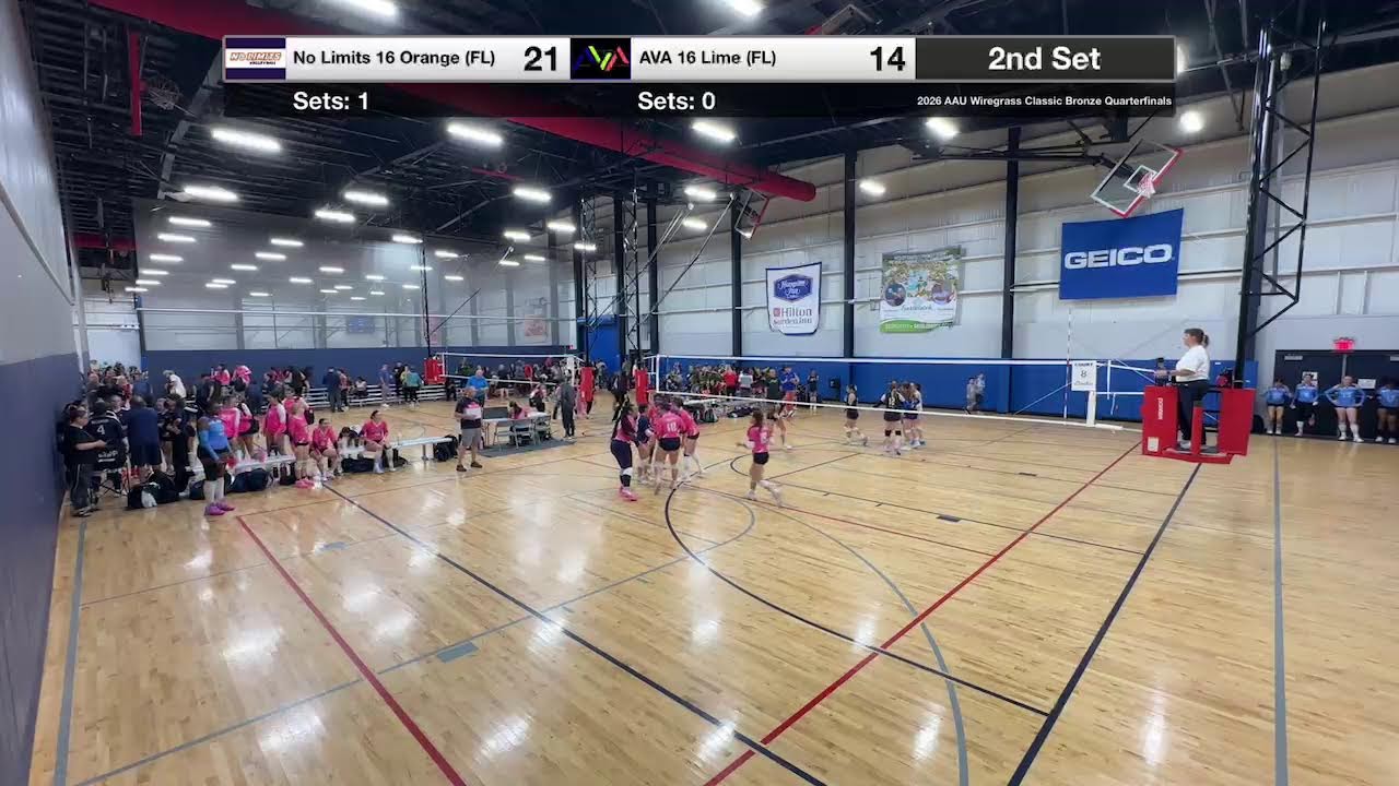 2026 AAU Wiregrass Classic Silver Quarterfinal No Limits 16 Orange(FL) v AVA 16 Lime(FL) #volleyball