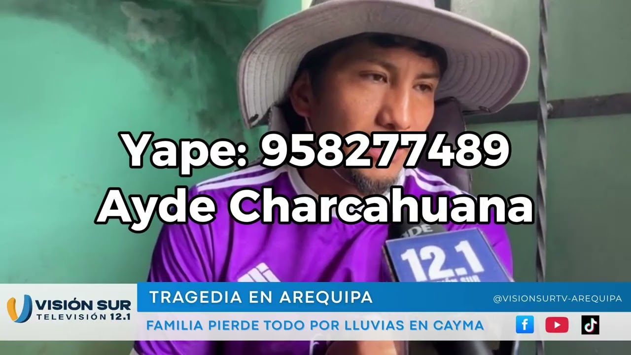 Viven en el techo de su casa tras huaico que lo arrasó todo | Arequipa