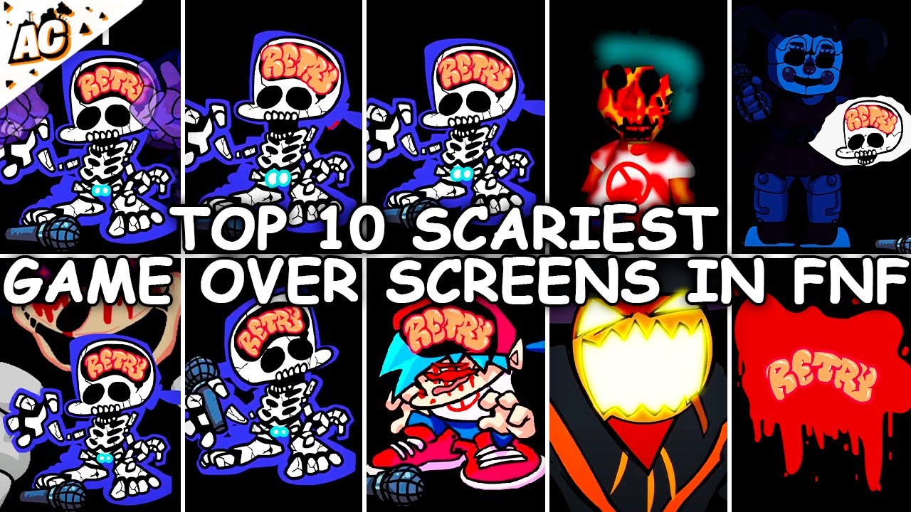 Top 10 Scariest Game Over Screens in Friday Night Funkin'