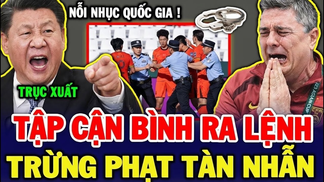 ÔNG TẬP CẬN BÌNH RA TAY CỨNG RẮN VỚI U23 TRUNG QUỐC, CHÂU Á DẬY SÓNG