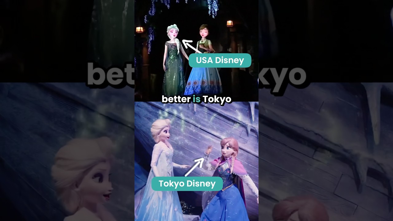 Токийский Диснейленд против Дисней Уорлд: Холодное сердце ❄️ #disneyparks