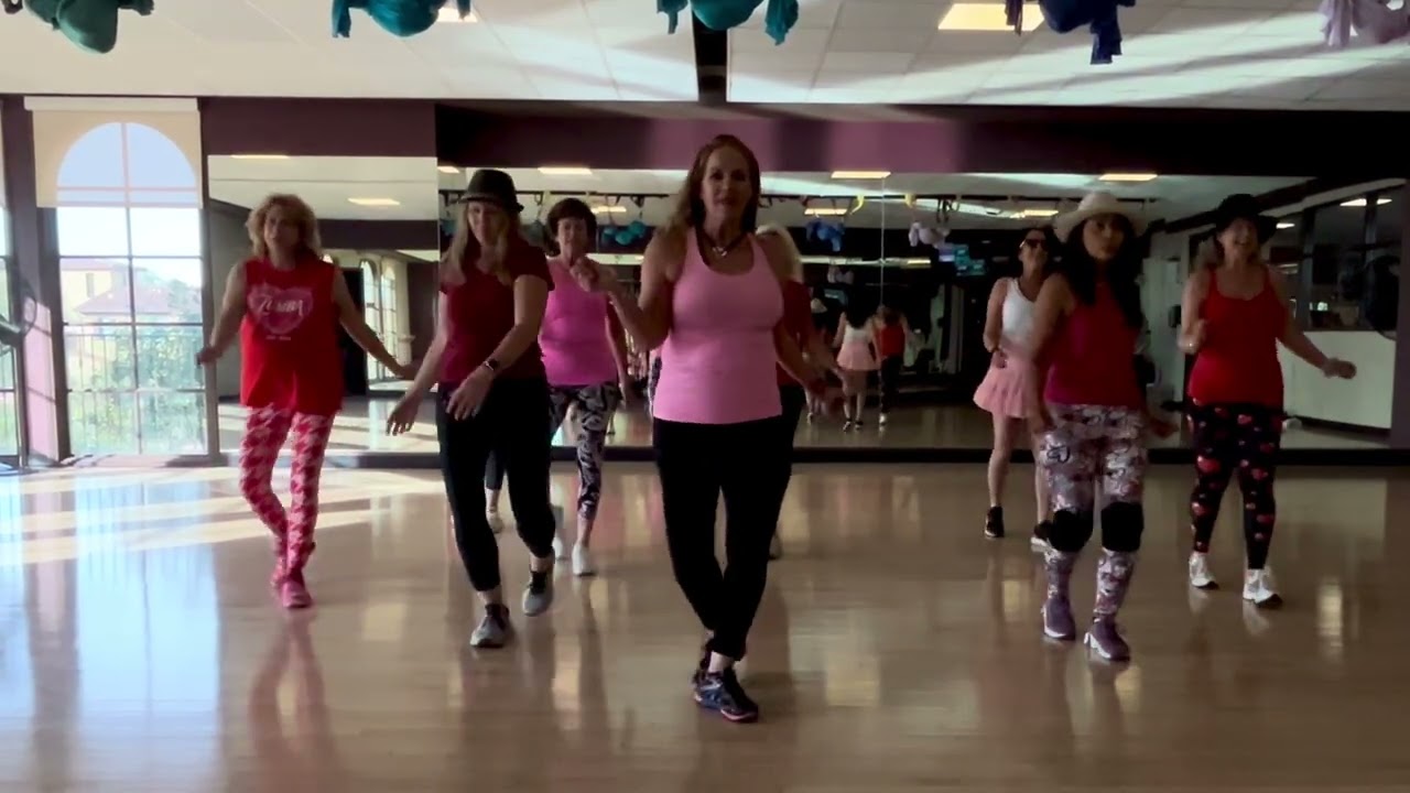 Tracy and her 2026 Valentine Zumba Girls - Take 3! 