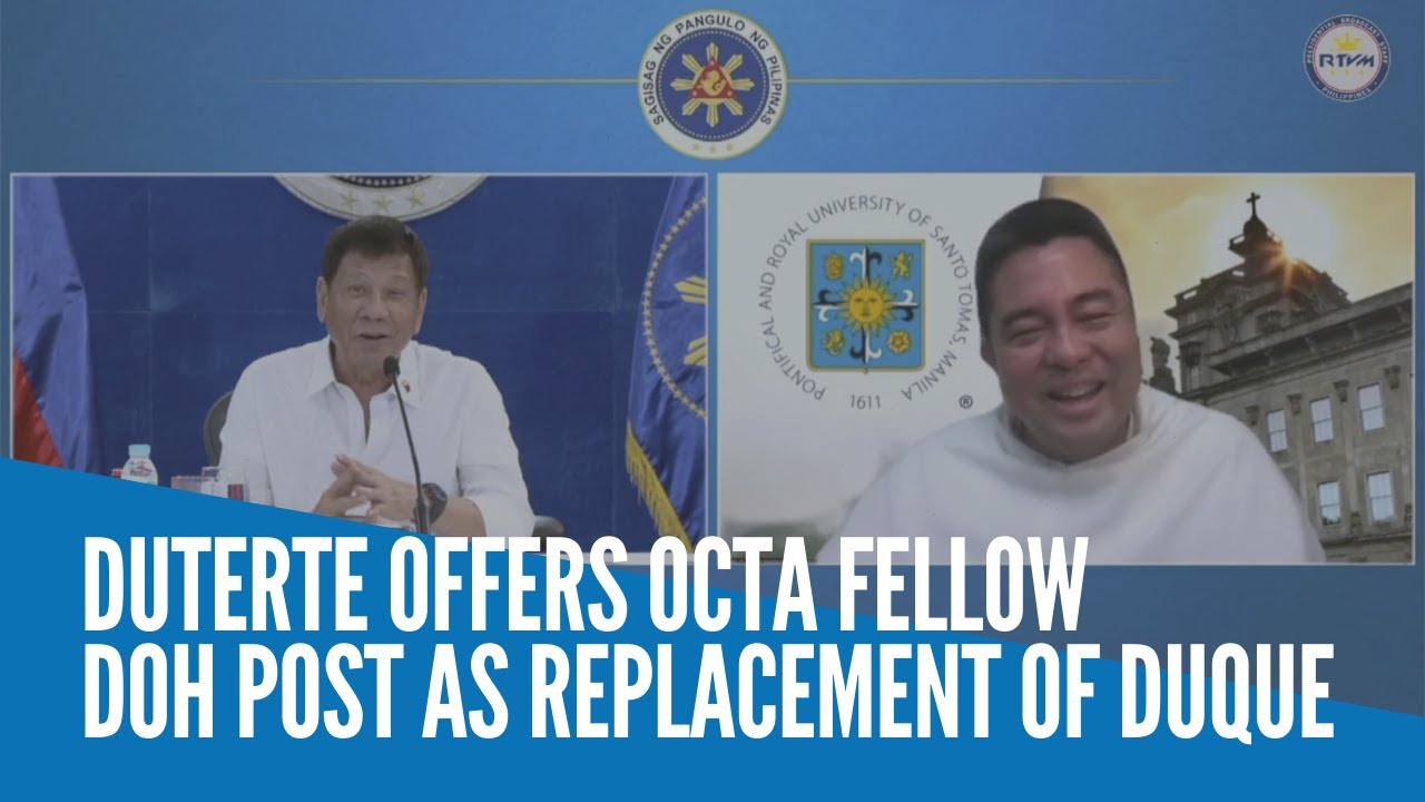 Duterte offers OCTA fellow DOH post as replacement of Duque