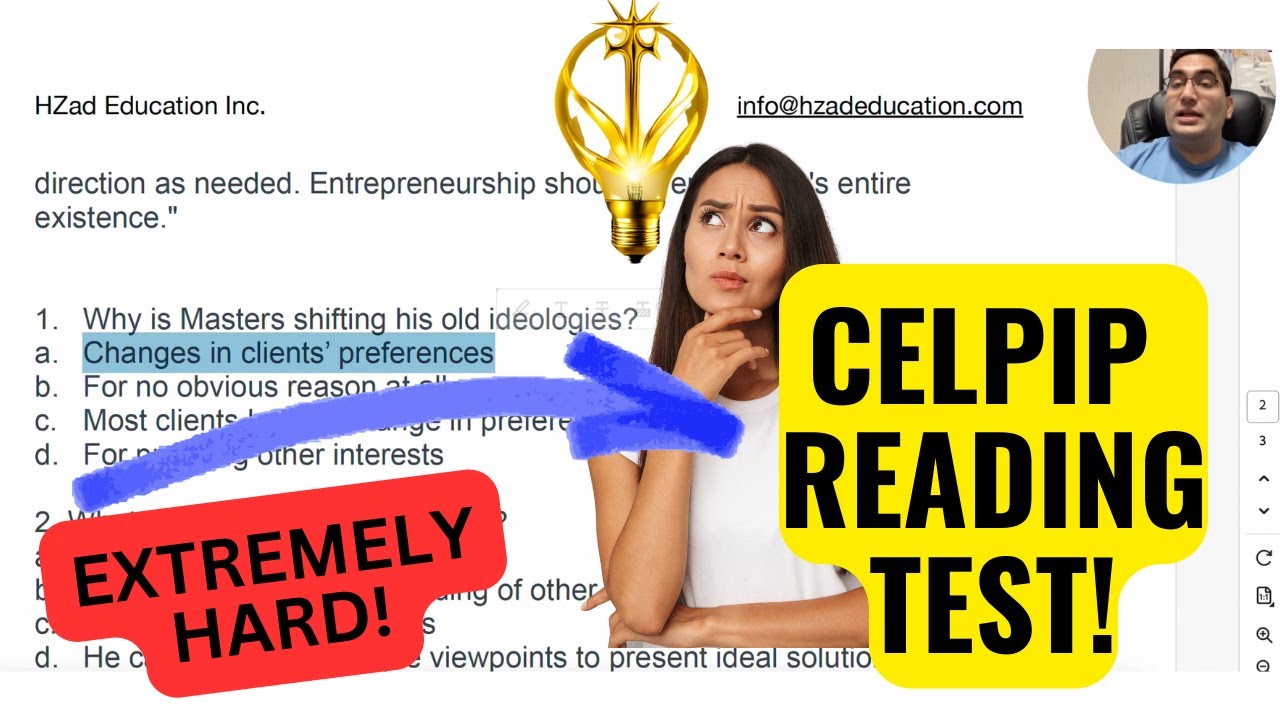 WITH EXPLANATIONS: Insanely Difficult CELPIP Reading Practice Test! Strategy Explained. Score 9?