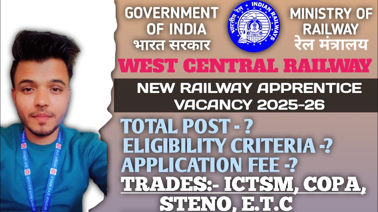 West Central Railway Apprentice 2025 | West Central railway requirement 2025 | west Central railway 