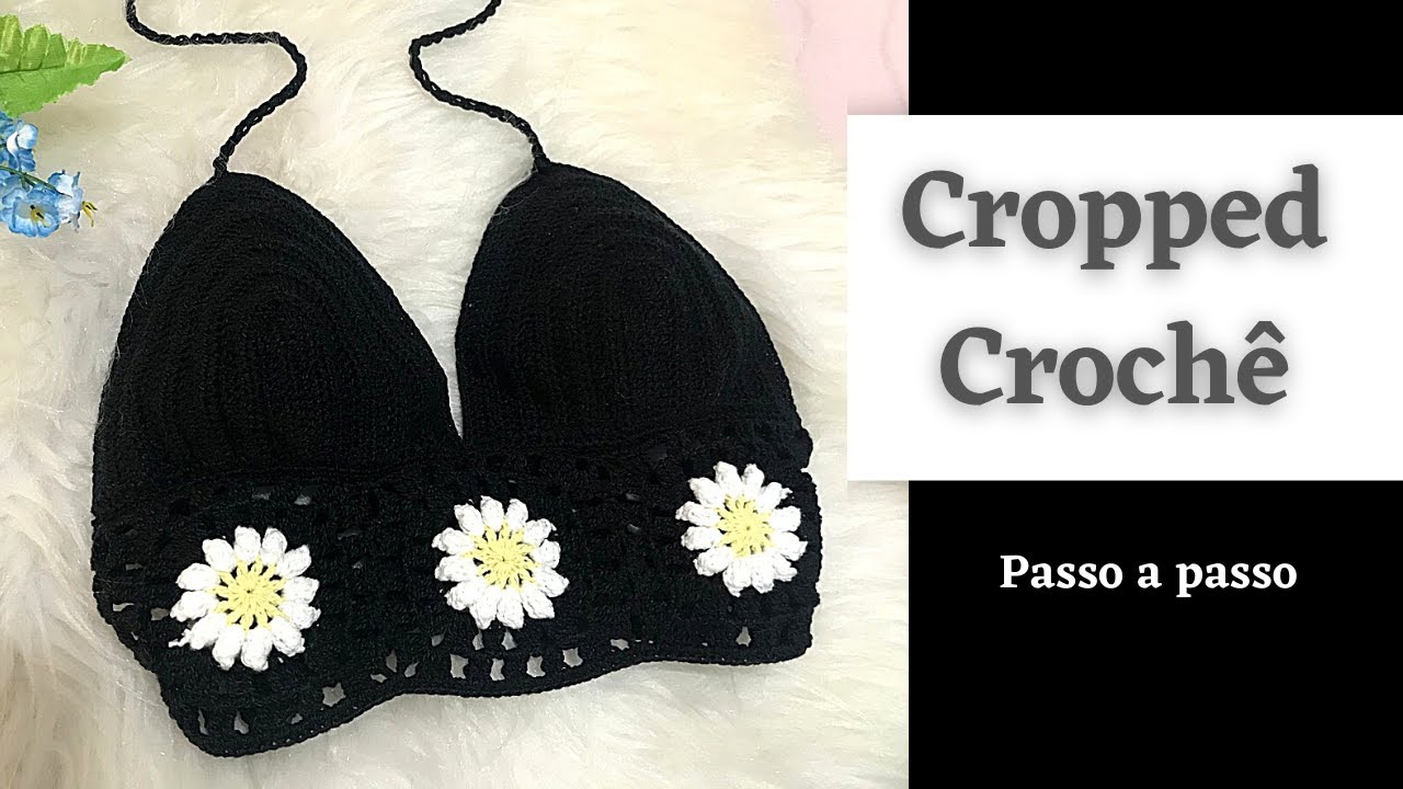 Cropped Margaridas de Crochê | Top Margaridas de Crochê | Passo a Passo