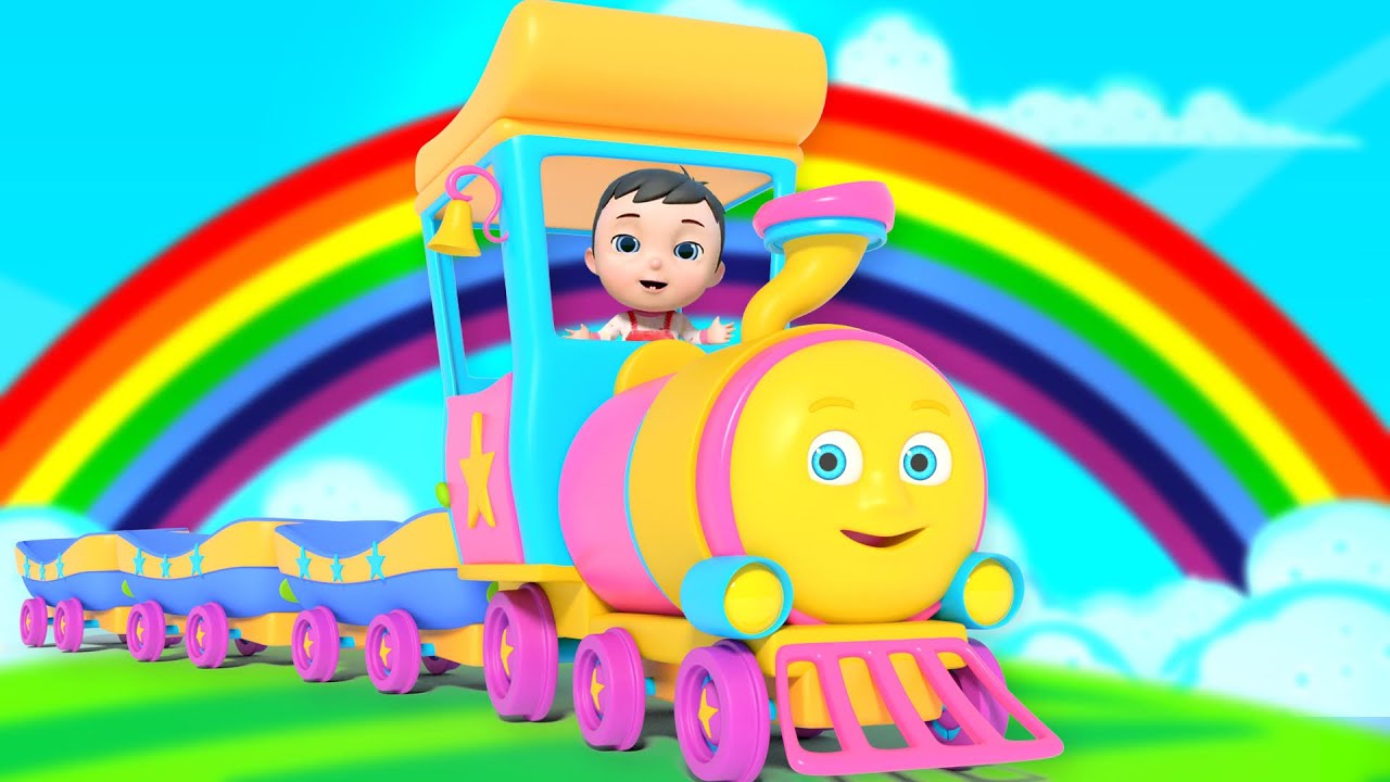 Colors Song - If You're Happy, Fun Nursery Rhyme with Huffy Puffy Train