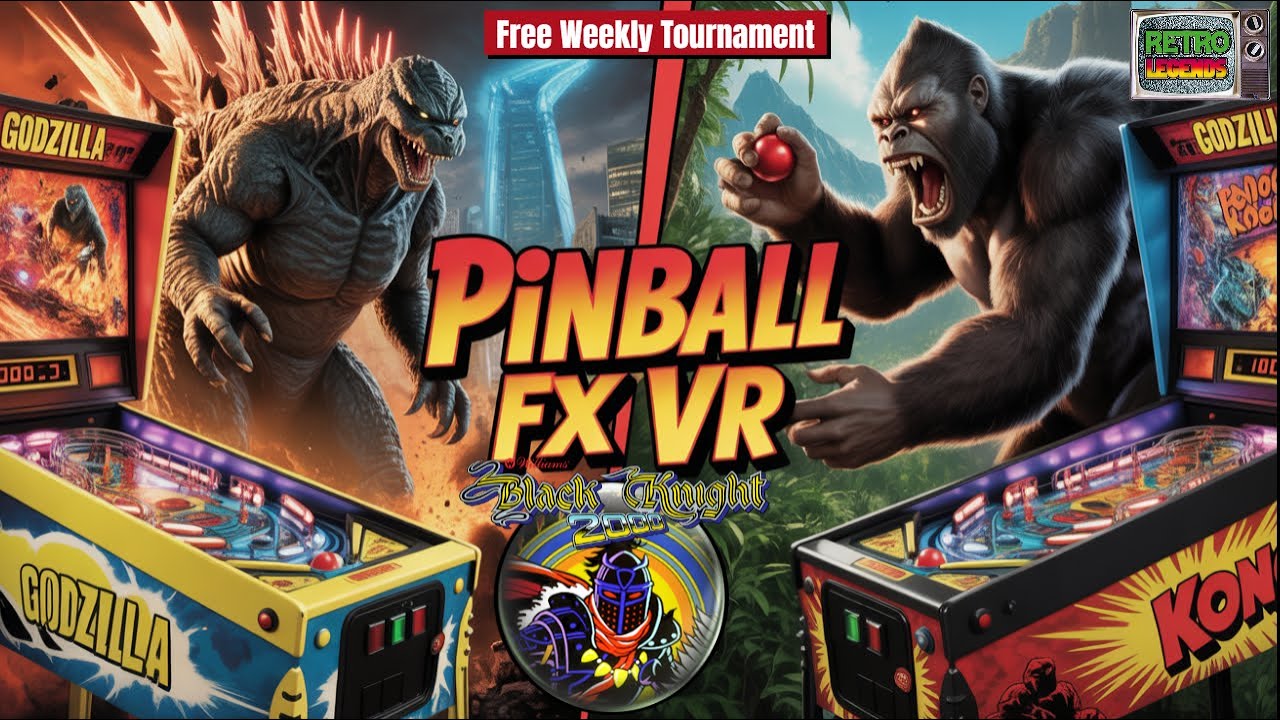 Godzilla vs Kong VR Pinball - Episode 50 Special with Black Knight 2000 and Bubbles