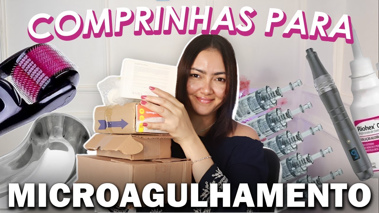 Microagulhamento em Casa: O Que Comprei e Uso nas Minhas Sess&otilde;es! #microagulhamento #dermapen #dicas